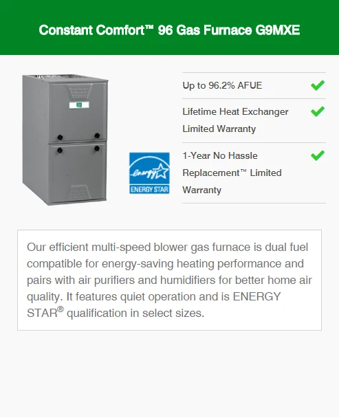 constant comfort 96 gas furnace g9mxe