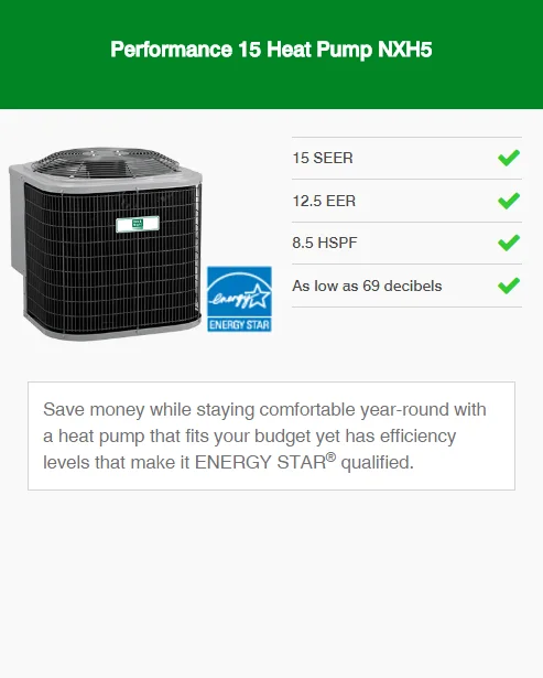 performance 15 heat pump nxh5