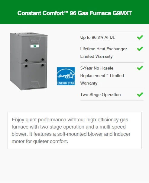 constant comfort 96 gas furnace g9mxt