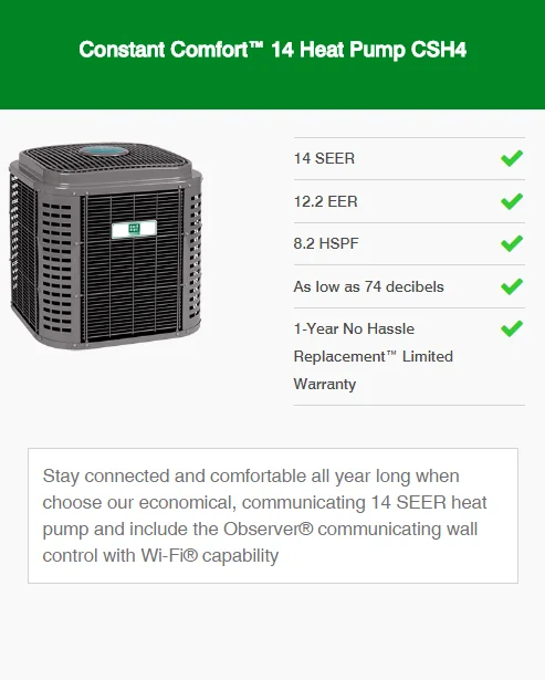 constant comfort 14 heat pump csh4