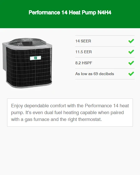 performance 14 heat pump n4h4
