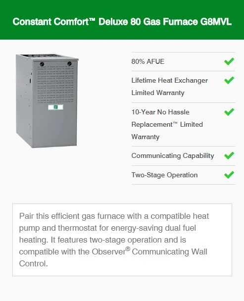 constant comfort deluxe 80 gas furnace g8mvl