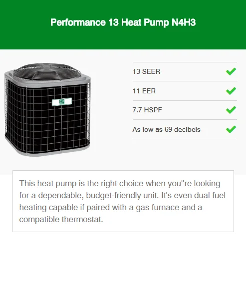 performance 13 heat pump h4h3